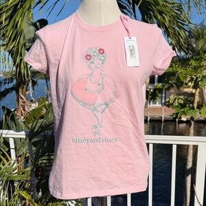 Vineyard Vines Light Pink Graphic Tee